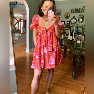 Super Cute Pink and Red Dress Size M